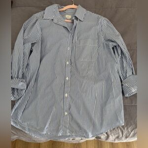 Blue striped button down
